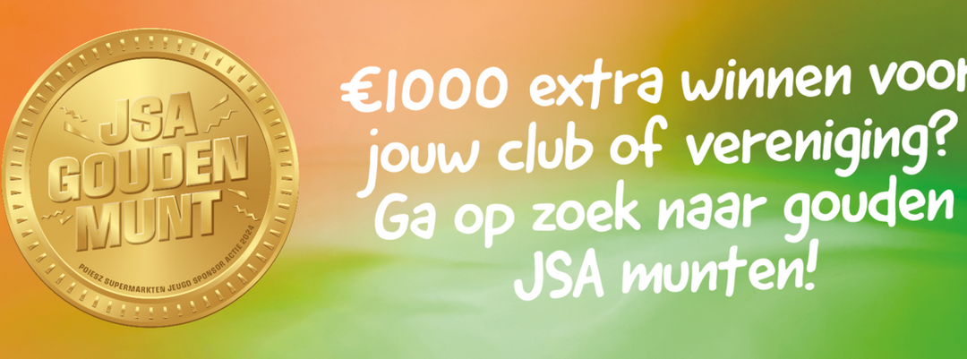 Vind de gouden JSA munt en win €1.000 extra!